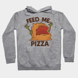 Feed Me Pizza – Retro Pizza Monster Design Hoodie
